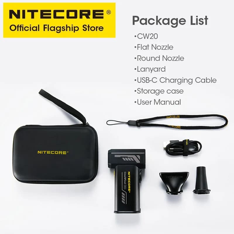 מאוורר נייד חשמלי נייד NITECORE CW20 לצילום כיס רב-תכליתי עבור קנון סוני קמפינג וידאו קצר - תמונה 6
