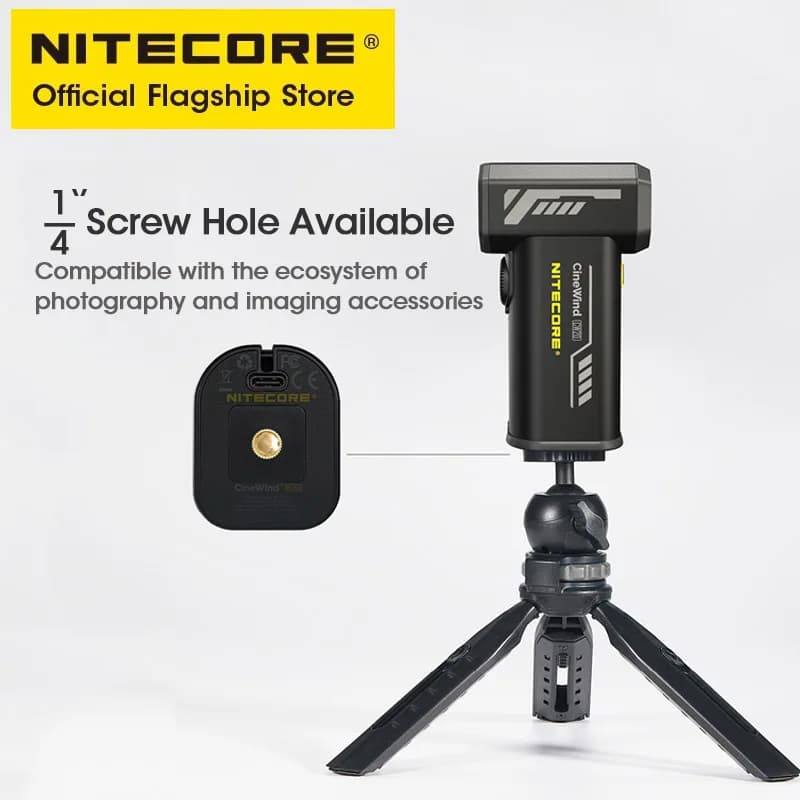 מאוורר נייד חשמלי נייד NITECORE CW20 לצילום כיס רב-תכליתי עבור קנון סוני קמפינג וידאו קצר - תמונה 3