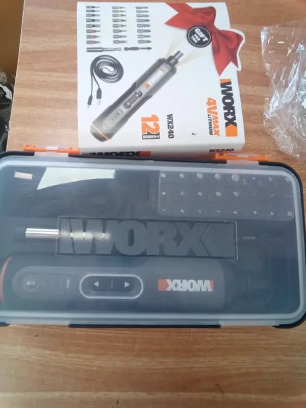 מברגה חשמלית נטענת Worx WX240 — קומפקטית עם 30 ביטים, נטענת USB ותאורת LED - תמונה 5