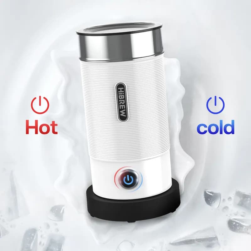 ☕ מקציף חלב חשמלי אוטומטי HiBREW — קצף חם וקר לקפוצ'ינו ולאטה כמו בבית קפה - תמונה 2