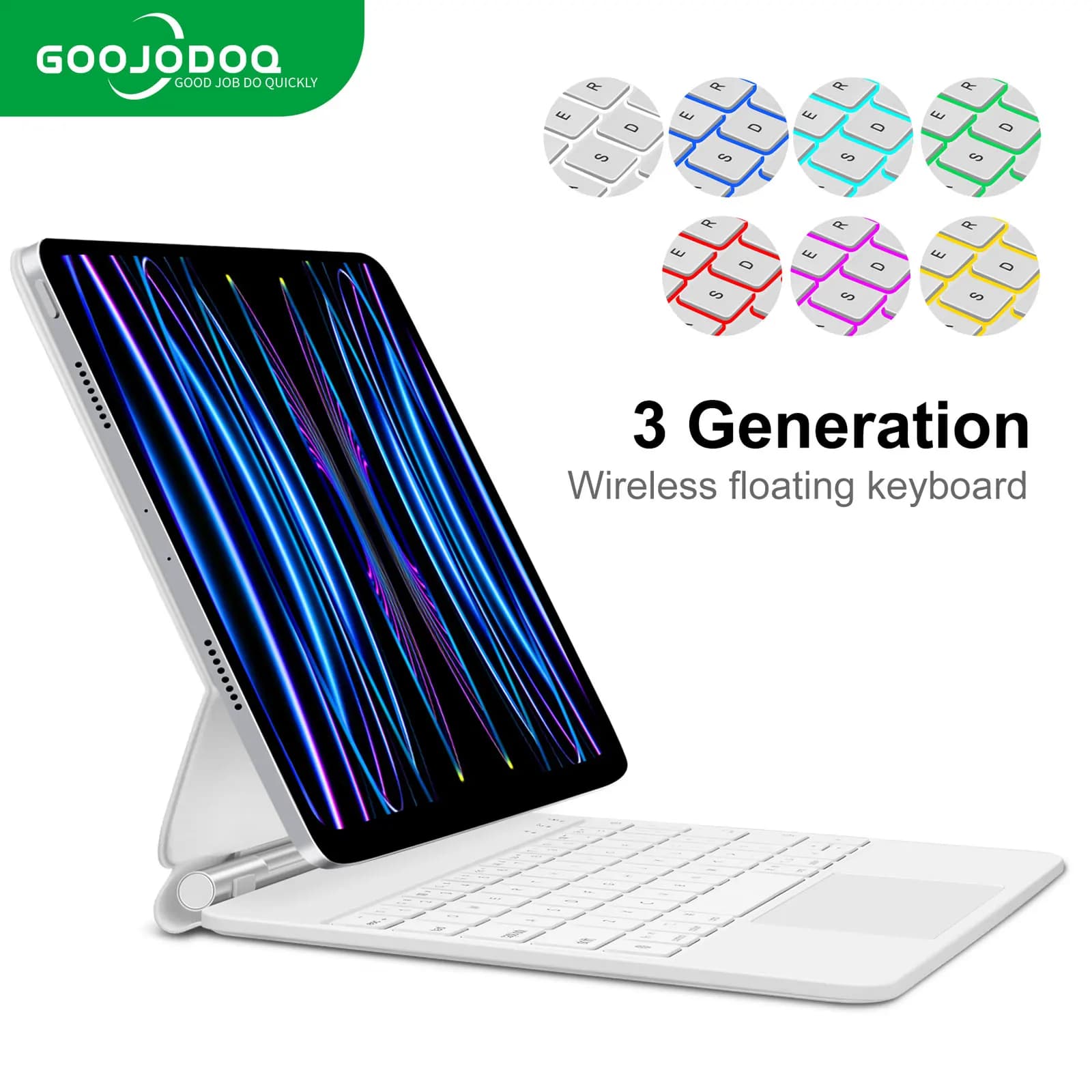 מקלדת קסם GOOJODOQ עבור iPad Pro 11 2024 Air 4 Air 5 Air 6 עבור iPad 12.9 דור 10 דור 6th 5th 4th 3rd כיסוי מקרה