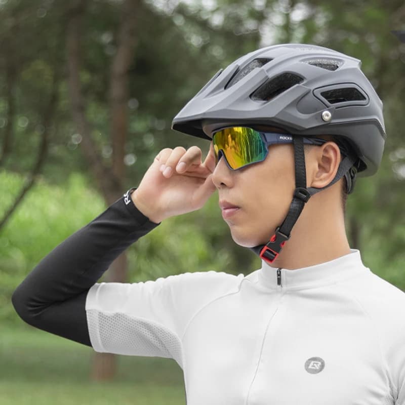 משקפיים לאופניים ROCKBROS Polarized UV400 הגנה מפני השמש משקפי רכיבה אולטרה-קלים מסגרת גדולה MTB כביש אופניים משקפיים - תמונה 5