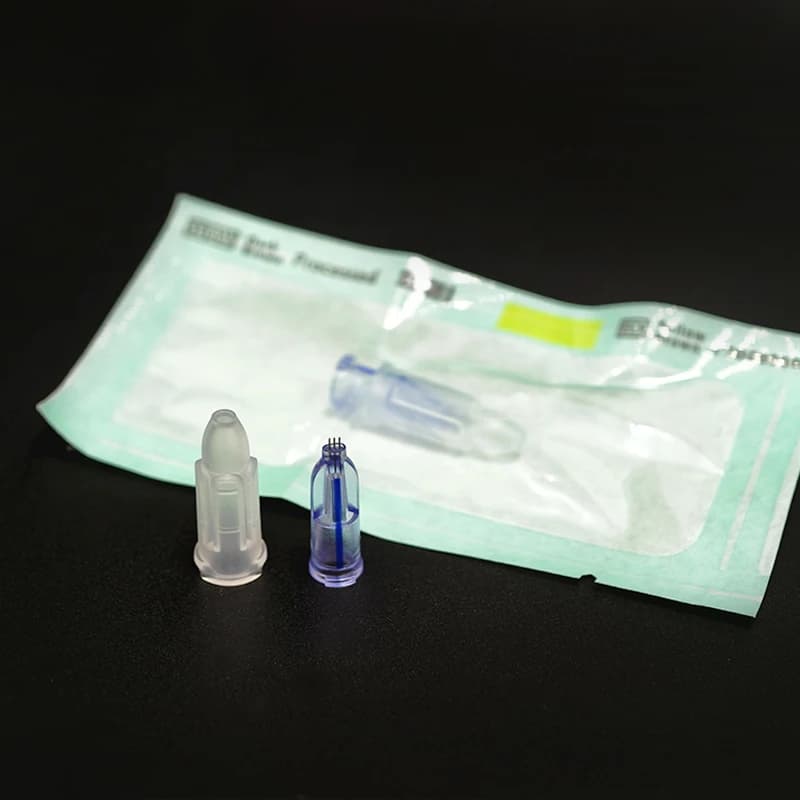 מחט ננו סטרילית ננוסופט 34G בעלת 3 פינים 0.6mm 0.8mm 1.0mm 1.2mm 1.5mm  להצערת עור, מחטים רכות ננו באריזה בודדת - תמונה 6