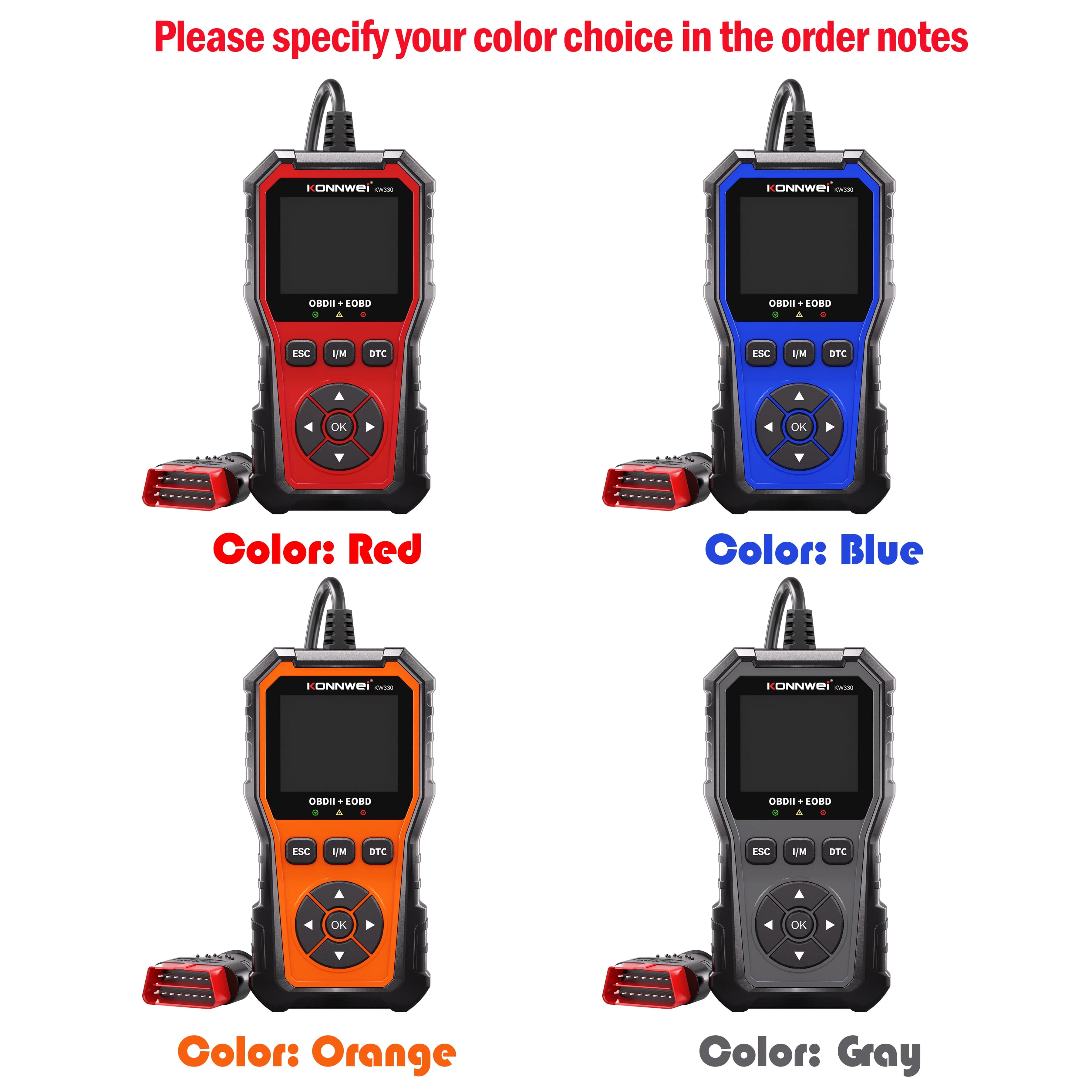 סורק תקלות OBD2 לרכב KONNWEI KW330 מבחן סוללת מנוע קוד תקלות ברור נתונים בזמן אמת מקצועי כלי בדיקת OBD - תמונה 6