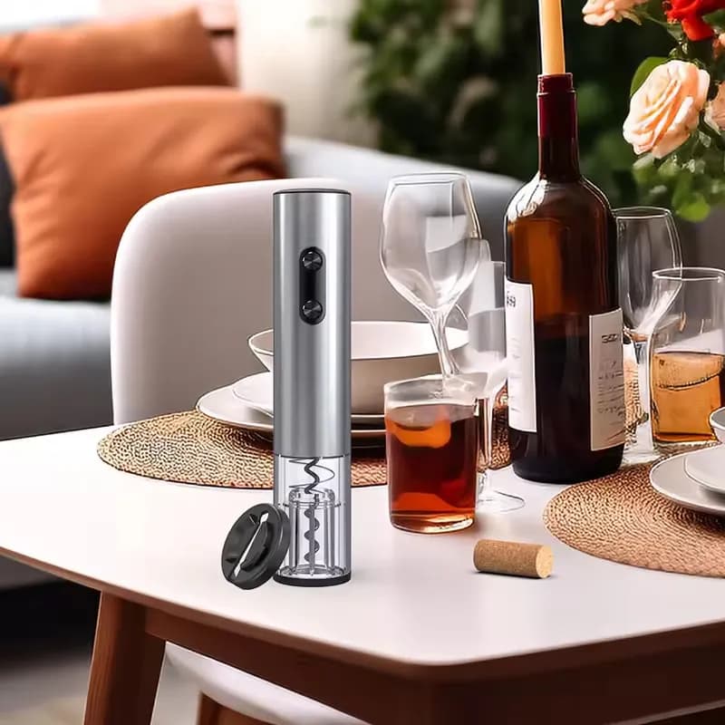 🍷 פותחן יין חשמלי אוטומטי — סט 4 ב-1 נטען: פותחן, חותך קפסולה, מוזג ופקק ואקום (4.9★ · 264 נמכרו · בארץ סטים דומים מ-₪128) - תמונה 1