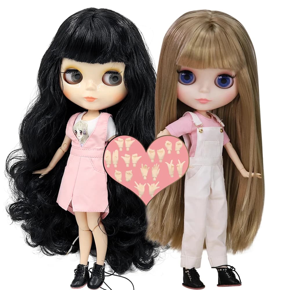 בובת ICY DBS blyth 1/6 bjd צעצוע משותף גוף לבן עור מבריק ומט פנים 30cm במבצע מחיר מיוחד מתנה צעצוע אנימה