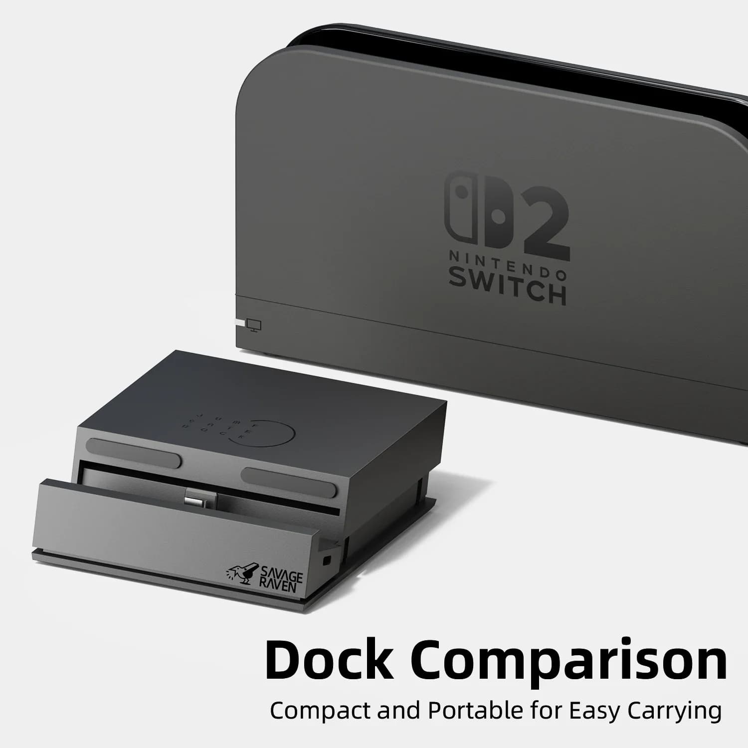 תחנת עגינה ניידת Savage Raven by Skull & Co. Jumpgate Dock USB C Hub עבור Switch 2 ואביזרי משחק OLED - תמונה 3