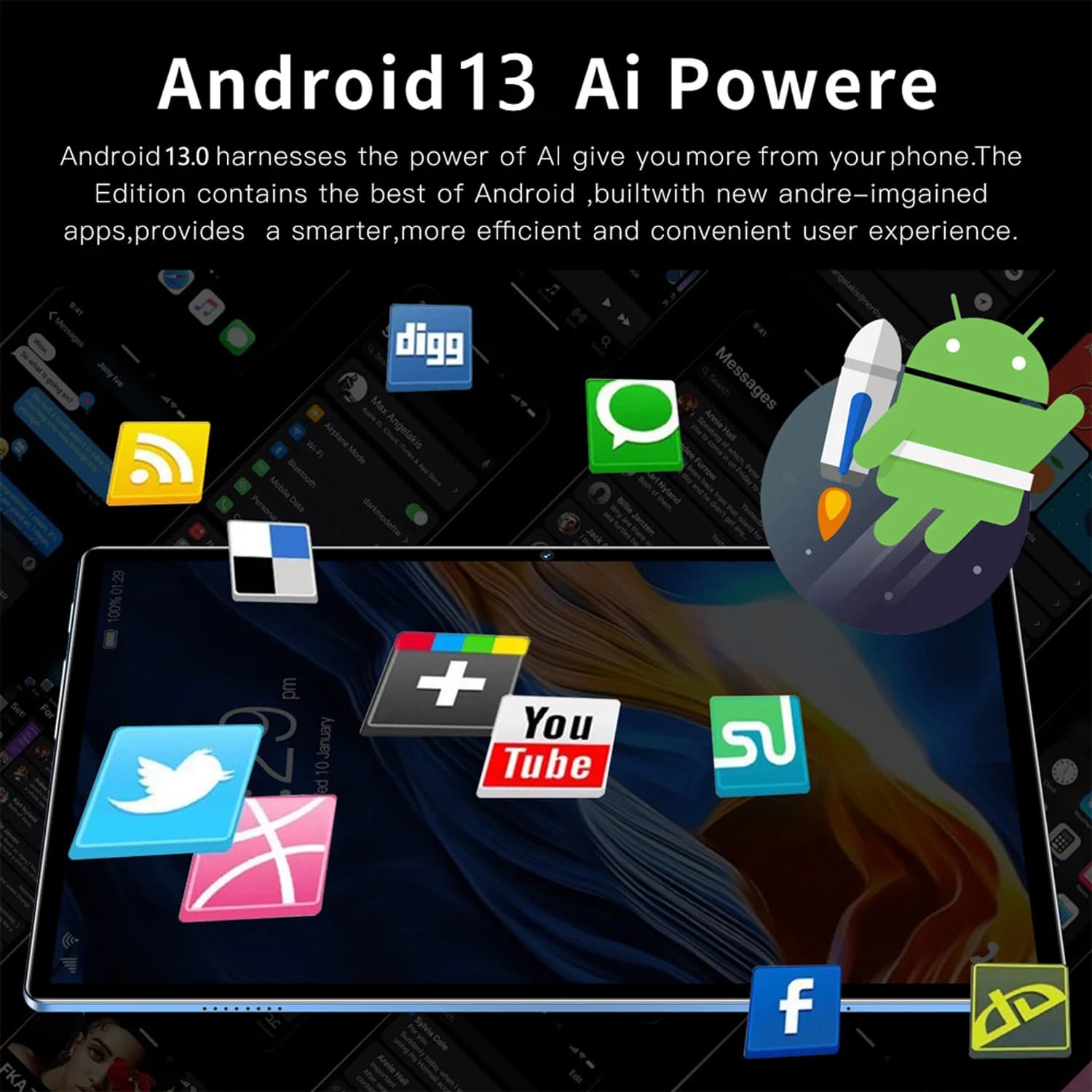 BDF אנדרואיד 10.1 אינץ 'טאבלט מחשב Google Play Octa Core מצלמות כפולות כפולות SIM 3G טלפון שיחות טאבלטים Bluetooth Wifi 4GB + 64GB ROM - תמונה 5