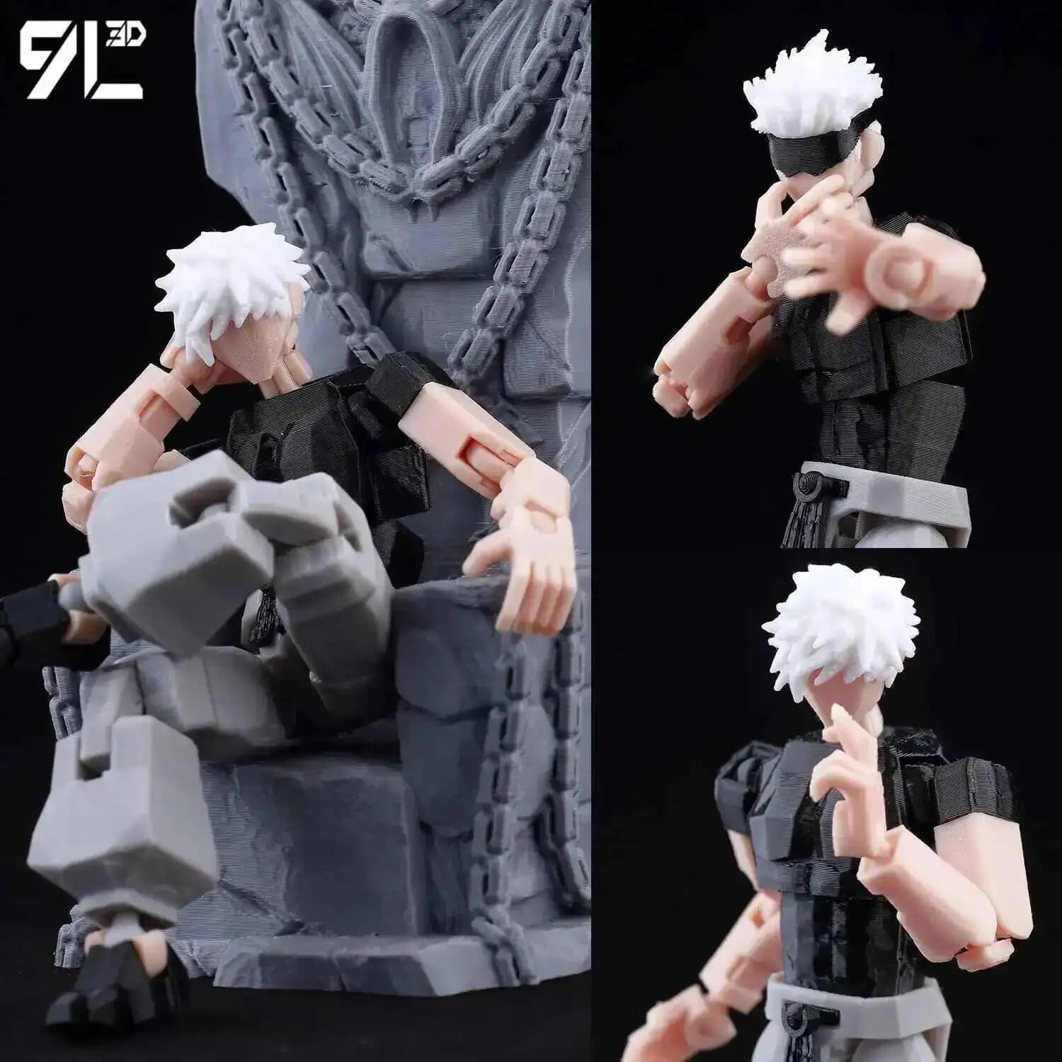 דמויות פעולה של Jujutsu Kaisen Sukuna Yuji Yuta Satoru Gojo Lucky Dummy 13 Movable Shapeshift מודפסות בטכנולוגיית 9L3D - תמונה 6