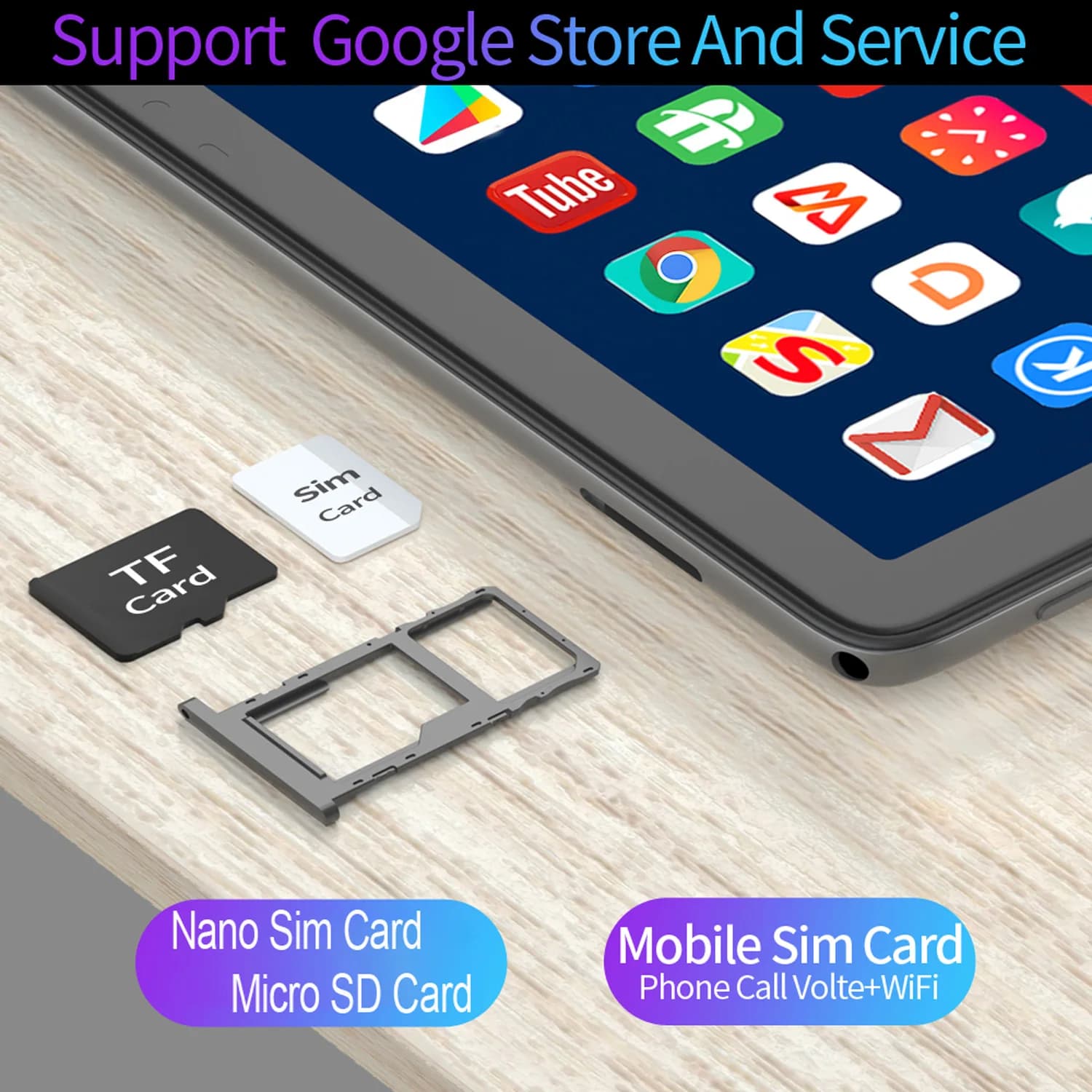 BDF אנדרואיד 10.1 אינץ 'טאבלט מחשב Google Play Octa Core מצלמות כפולות כפולות SIM 3G טלפון שיחות טאבלטים Bluetooth Wifi 4GB + 64GB ROM - תמונה 3
