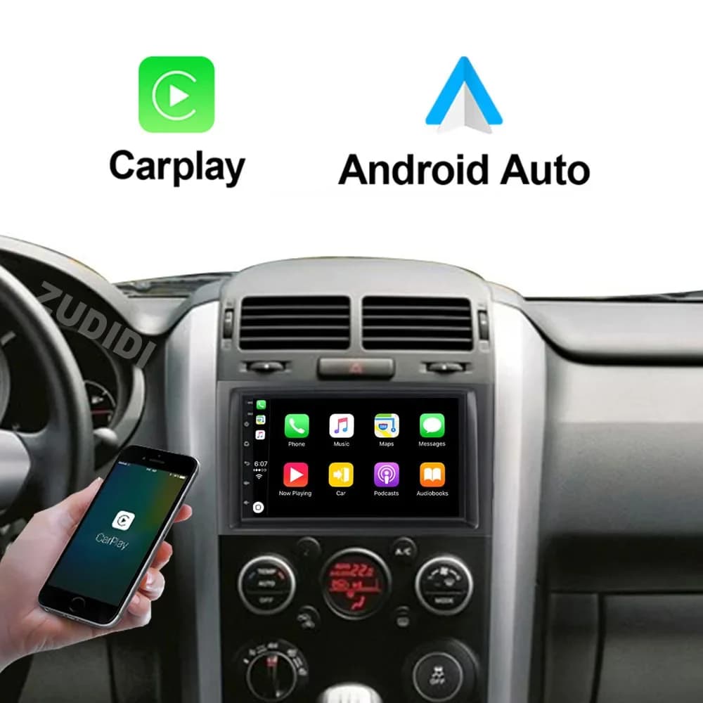 רדיו לרכב 2din Android 16 עבור Suzuki Grand Vitara 3 2005-2010 2011-2015 נגן מולטימדיה GPS Carplay Androidauto WIFI - תמונה 3