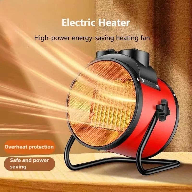 🔥 מפזר חום קרמי נייד 2000W — מחמם חדר שלם תוך שניות, אוויר חם חזק עם תרמוסטט ו-2 דרגות + מצב מאוורר, הגנת התחממות וכיבוי אוטומטי בהפלה (תקע אירופאי 220V · 4.9★ · מעל 1,000 נמכרו · משלוח חינם) - תמונה 5