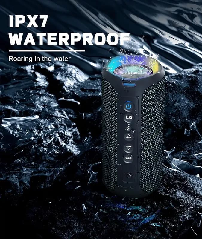 רמקול בלוטות' נייד Ortizan X8 Pro — 40W בס עוצמתי, עמיד במים IPX7, תאורת RGB ו-30 שעות נגינה - תמונה 4