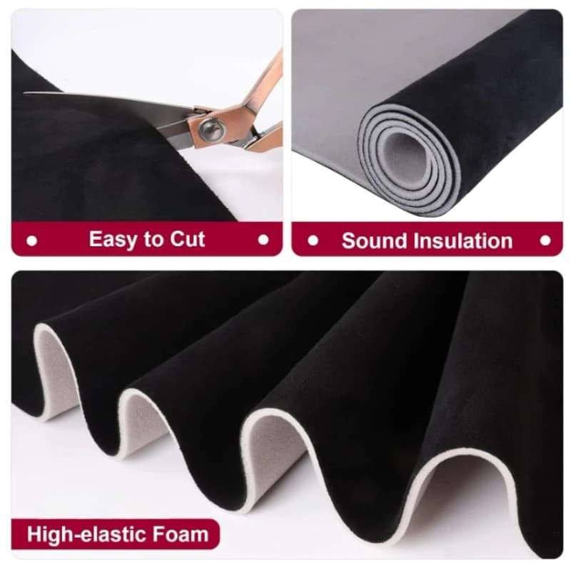 מקסימום 200x150cm בד פום לתיקון ריפוד פנימי של רכב, תיקון תקרה, בד שמיים DIY - תמונה 3