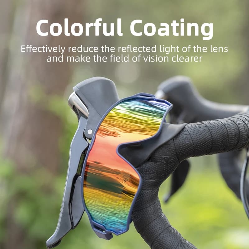 משקפיים לאופניים ROCKBROS Polarized UV400 הגנה מפני השמש משקפי רכיבה אולטרה-קלים מסגרת גדולה MTB כביש אופניים משקפיים - תמונה 2