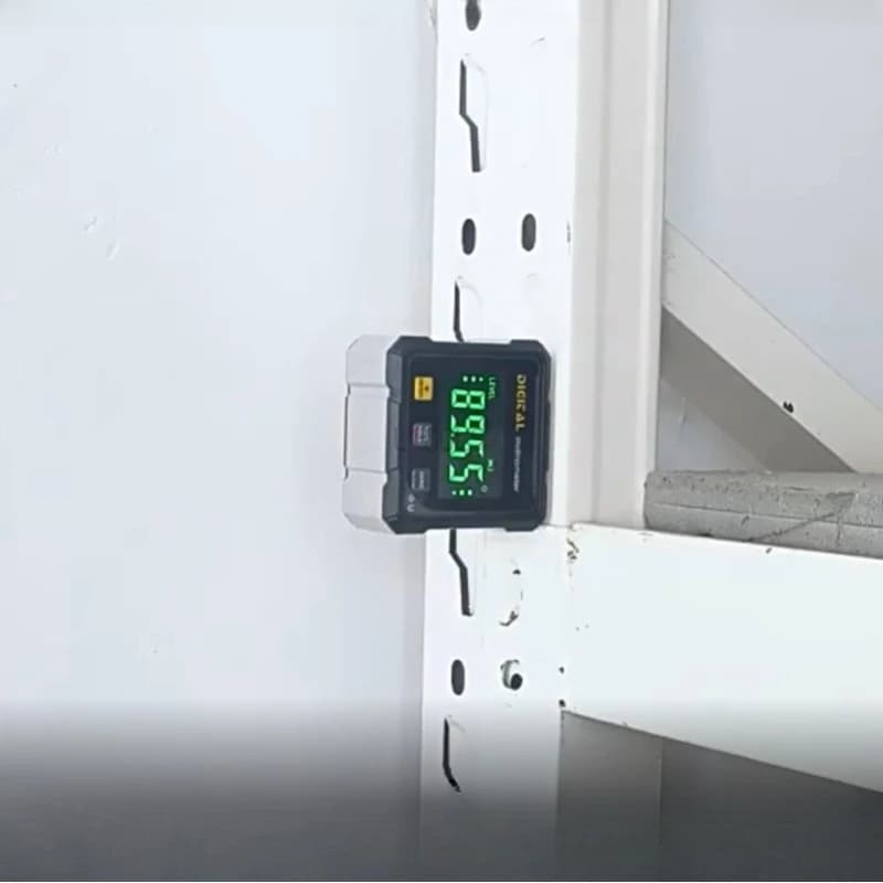 מד דיוק רמה ארבע צדדים מגנטי ספיגה דו צדדית תיבת זווית טילט לייזר קטנה מד זווית אלקטרוני עבור מדרון - תמונה 4