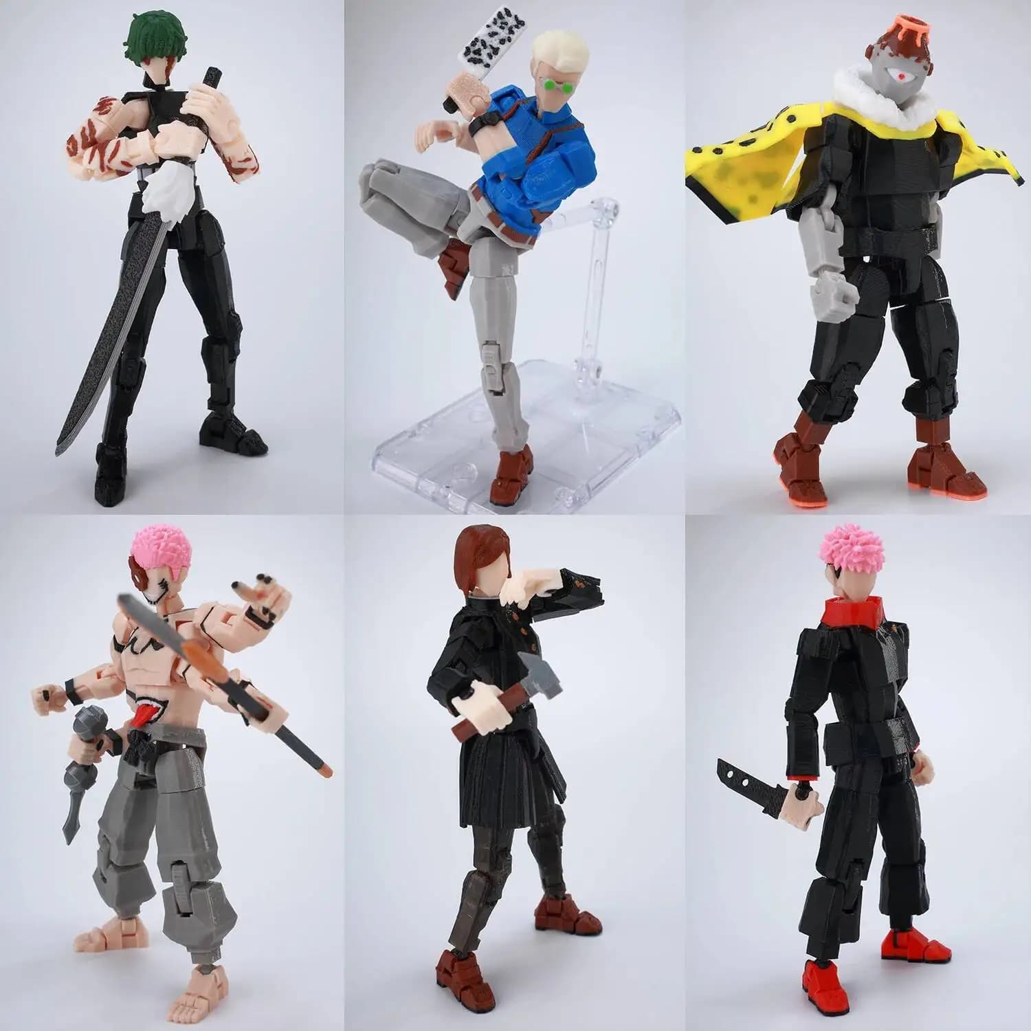דמויות פעולה של Jujutsu Kaisen Sukuna Yuji Yuta Satoru Gojo Lucky Dummy 13 Movable Shapeshift מודפסות בטכנולוגיית 9L3D - תמונה 3