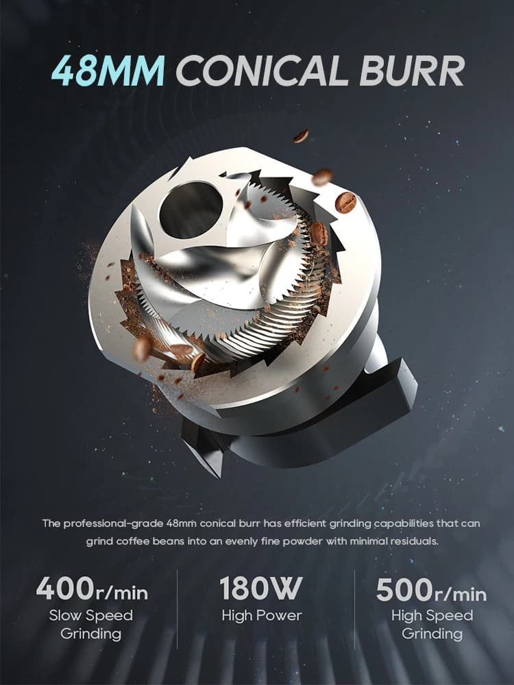 Hibrew g5 48 מ "מ חרוט קפה חשמלי מטחנת קפה נייד נייד נייד קפה לטחנה אספרסו טורקי - תמונה 4