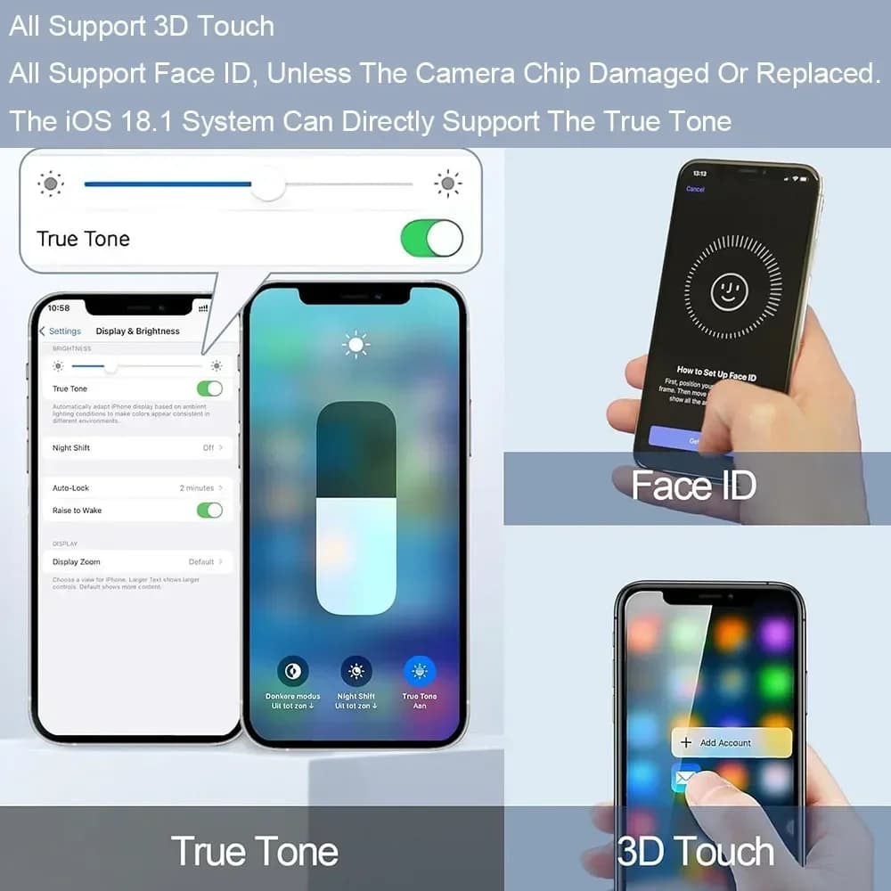 מציג איכותי INCELL LCD OLED OEM AMOLED של PINZHENG עבור iPhone XS MAX X XR 11 12 13 MINI PRO PROMAX החלפת מסך - תמונה 2