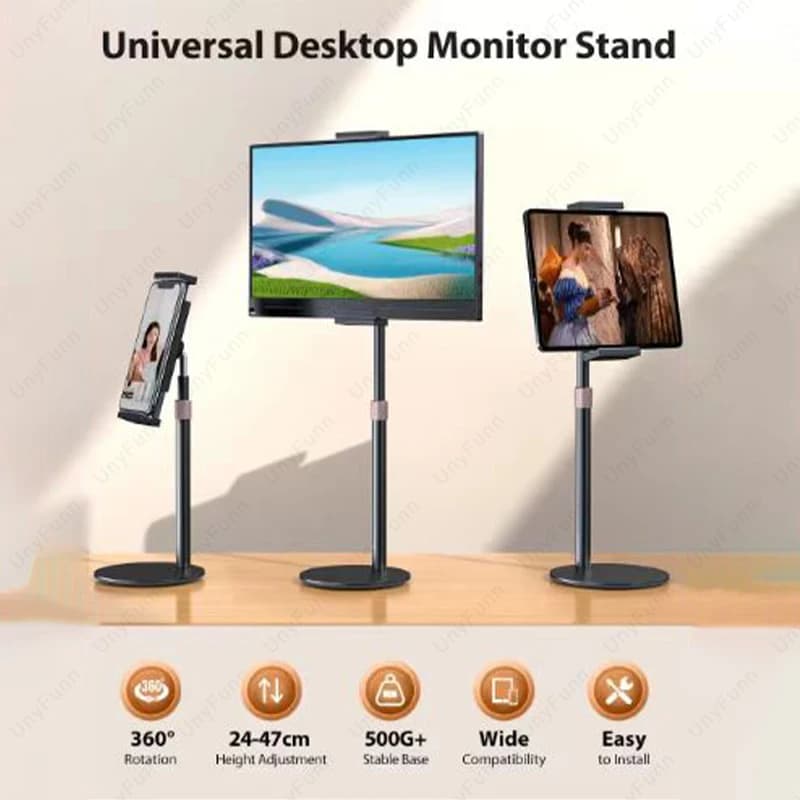 תושבת מסך ניידת Cdisplay עם גובה מתכוונן למסך שולחן עבור טלפון וטאבלט בגודל 4.7-17.3 אינץ' - תמונה 3
