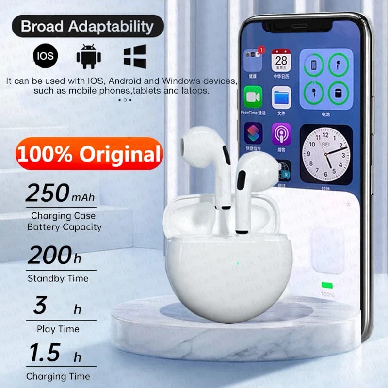 עבור AIRP0DS-PR0 מקורי תפוח אוזניות Bluetooth אוזניות אוזניות אוזניות רעש אוזניות ספורט רעש ביטול אוזניות עבור xiaomi iphone xiaomi - תמונה 6