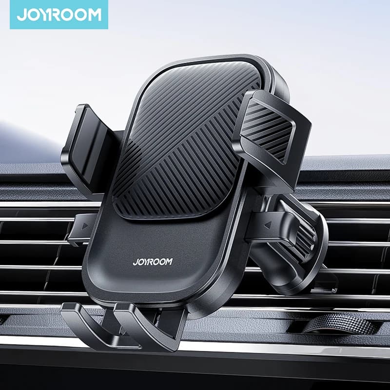 תושבת טלפון Joyroom למזגן ברכב, תושבת טלפון נייד אוניברסלית ללא ידיים 360 °   סיבוב עבור iPhone Samsung Xiaomi Huawei