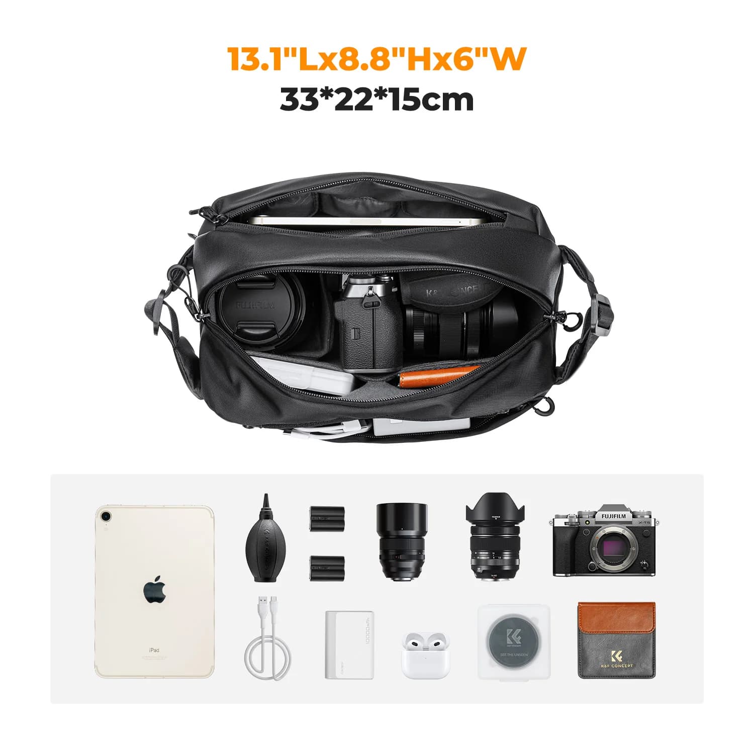 תיק כתף למצלמה K&F CONCEPT 10L - תמונה 2