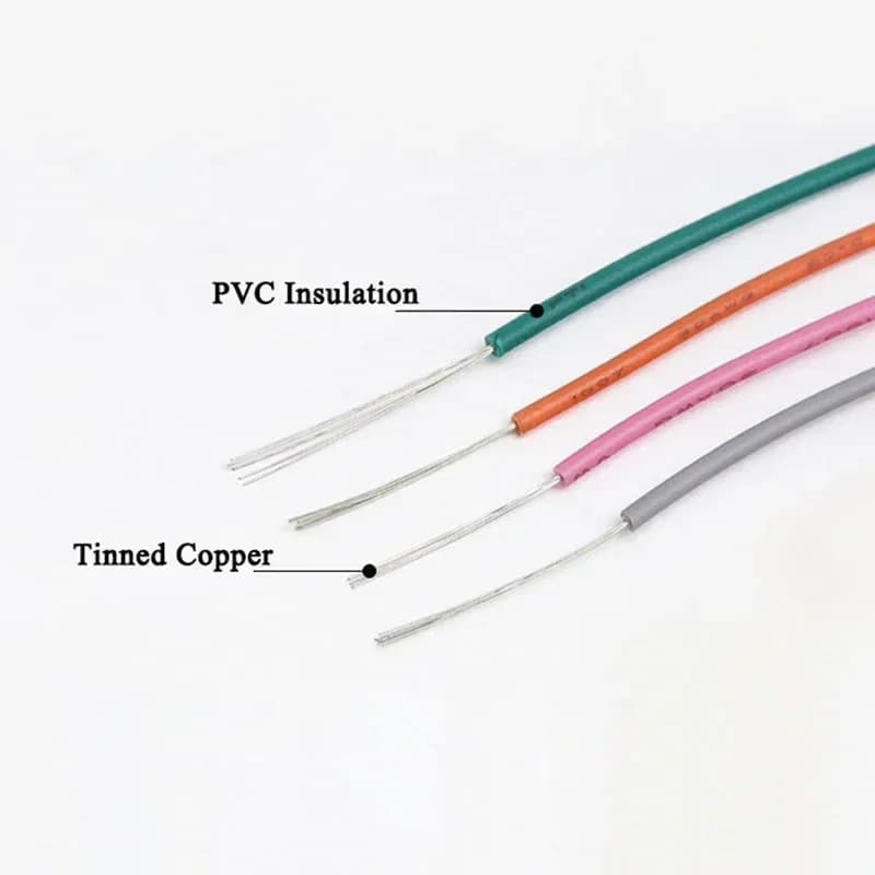 (5 צבעים מערבבים ערכת) חוט UL1007 PVC מבודד כבל נחושת מצופה חוט חשמלי 30/28/26/24/22/20/18/16 AWG חוט PCB - תמונה 3