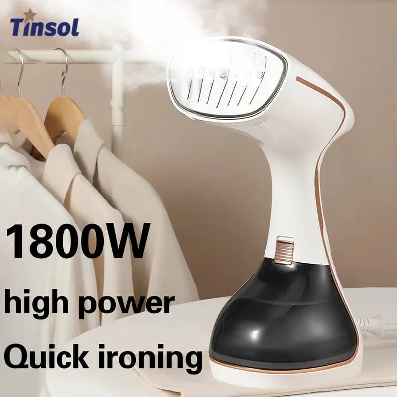 מגהץ אדים ידני נייד 1800W — מיישר קמטים תוך 15 שניות בלי קרש גיהוץ - תמונה 1