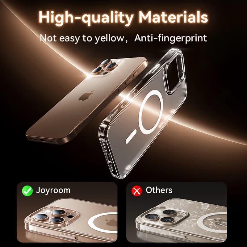 כיסוי מגנטי מט מבית Joyroom לאייפון 17 פרו מקס, כיסוי עמיד בפני זעזועים לאייפון 16 פרו, כיסוי מגנטי לטעינה אלחוטית - תמונה 2