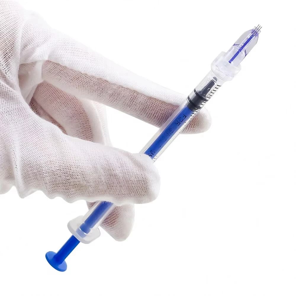 מחט ננו סטרילית ננוסופט 34G בעלת 3 פינים 0.6mm 0.8mm 1.0mm 1.2mm 1.5mm  להצערת עור, מחטים רכות ננו באריזה בודדת - תמונה 4