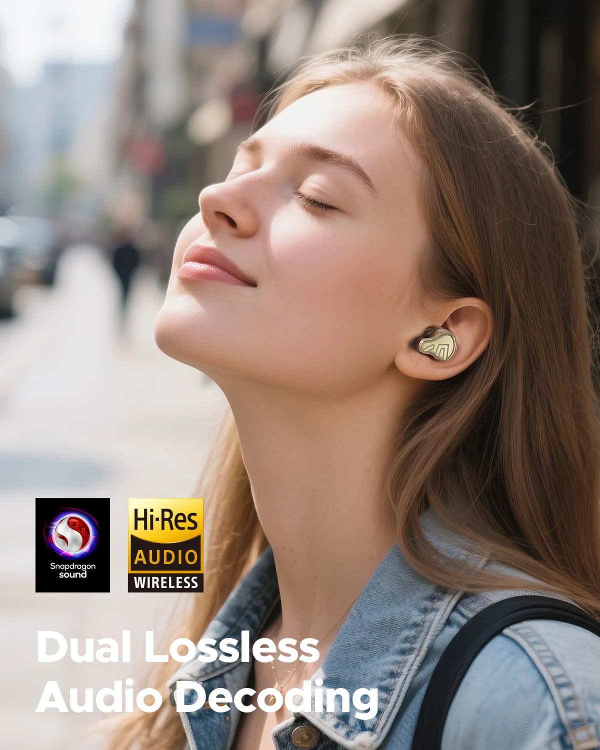 אוזניות Bluetooth אלחוטיות SoundPEATS H3 היברידיות עם 3 דרייברים, HiFi, 55dB, סינון רעשים אדפטיבי (ANC), תמיכה ב-LDAC ו-aptX, שמע Hi-Res ללא אובדן נתונים. - תמונה 5