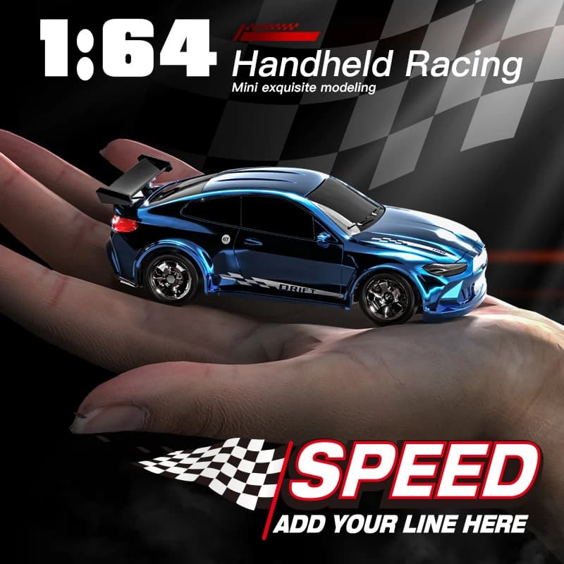 2026 חדש Kf20 1:64 Drift Rc Car מכונית מירוץ עם שלט רחוק על ארבעה גלגלים בפרופורציות מלאות צעצוע תחרותי לשולחן עבודה מתנות אידיאליות לבנים. - תמונה 4