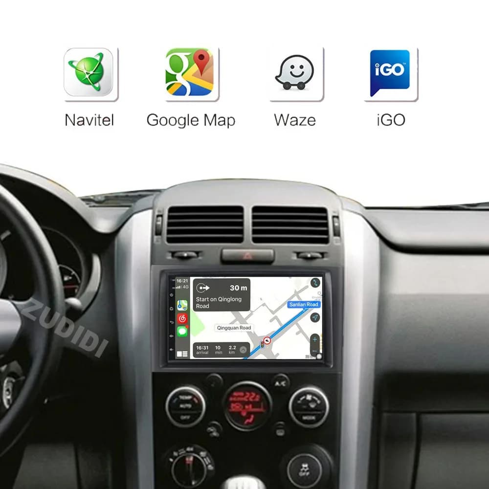 רדיו לרכב 2din Android 16 עבור Suzuki Grand Vitara 3 2005-2010 2011-2015 נגן מולטימדיה GPS Carplay Androidauto WIFI - תמונה 4