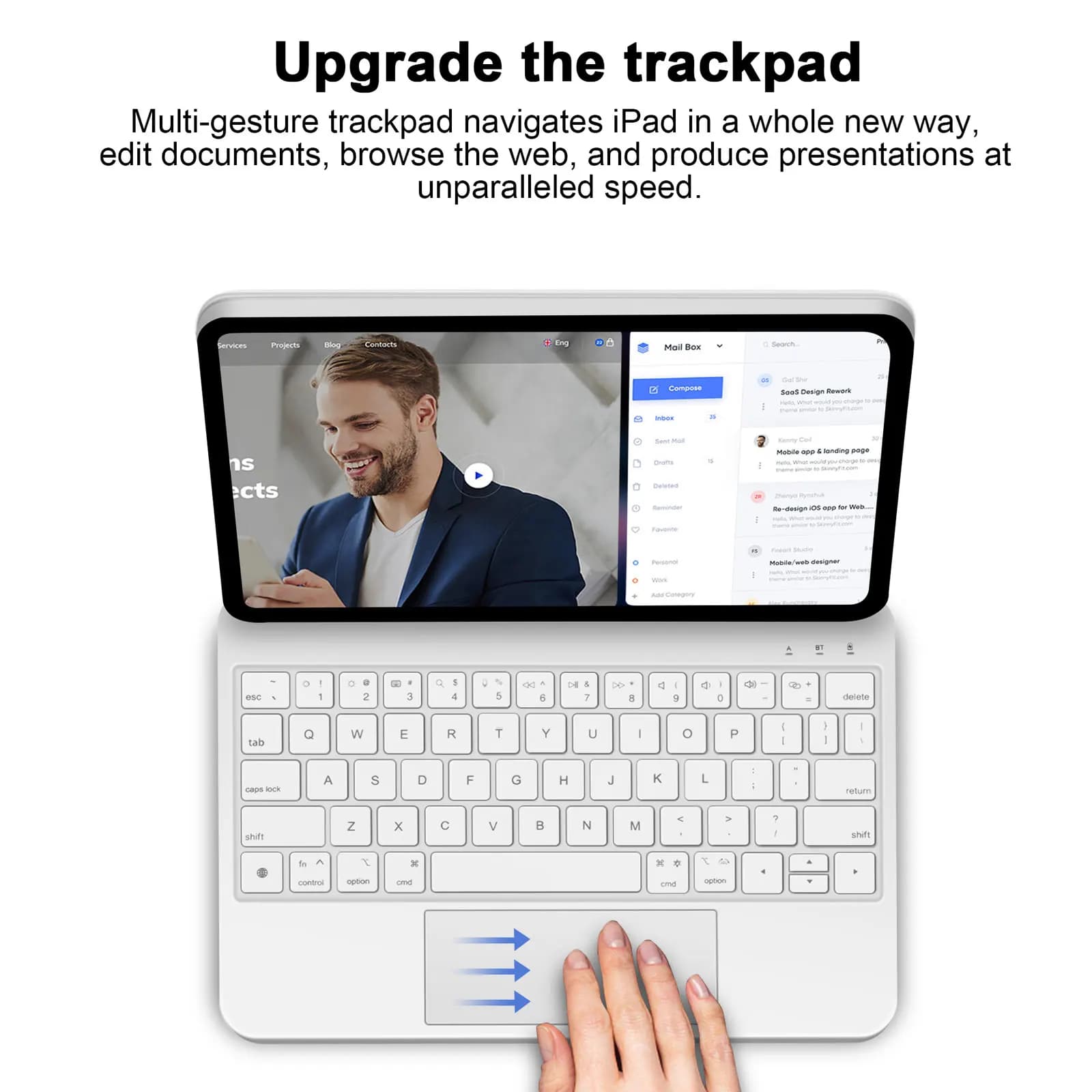מקלדת קסם GOOJODOQ עבור iPad Pro 11 2024 Air 4 Air 5 Air 6 עבור iPad 12.9 דור 10 דור 6th 5th 4th 3rd כיסוי מקרה - תמונה 3