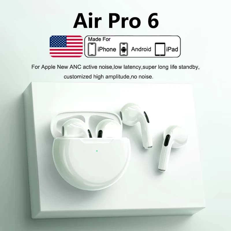 עבור AIRP0DS-PR0 מקורי תפוח אוזניות Bluetooth אוזניות אוזניות אוזניות רעש אוזניות ספורט רעש ביטול אוזניות עבור xiaomi iphone xiaomi