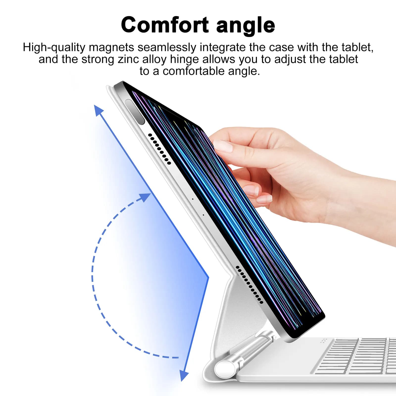 מקלדת קסם GOOJODOQ עבור iPad Pro 11 2024 Air 4 Air 5 Air 6 עבור iPad 12.9 דור 10 דור 6th 5th 4th 3rd כיסוי מקרה - תמונה 2