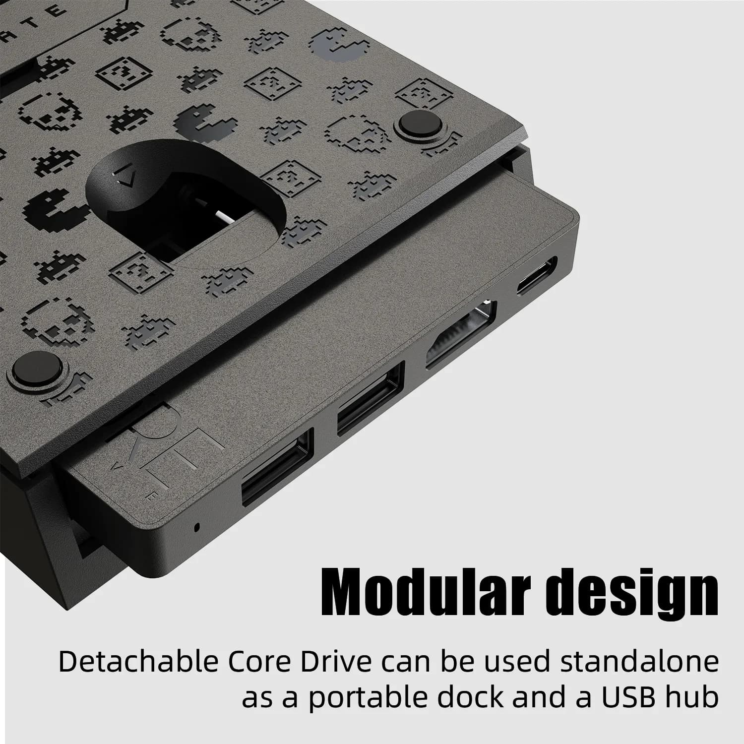 תחנת עגינה ניידת Savage Raven by Skull & Co. Jumpgate Dock USB C Hub עבור Switch 2 ואביזרי משחק OLED - תמונה 4
