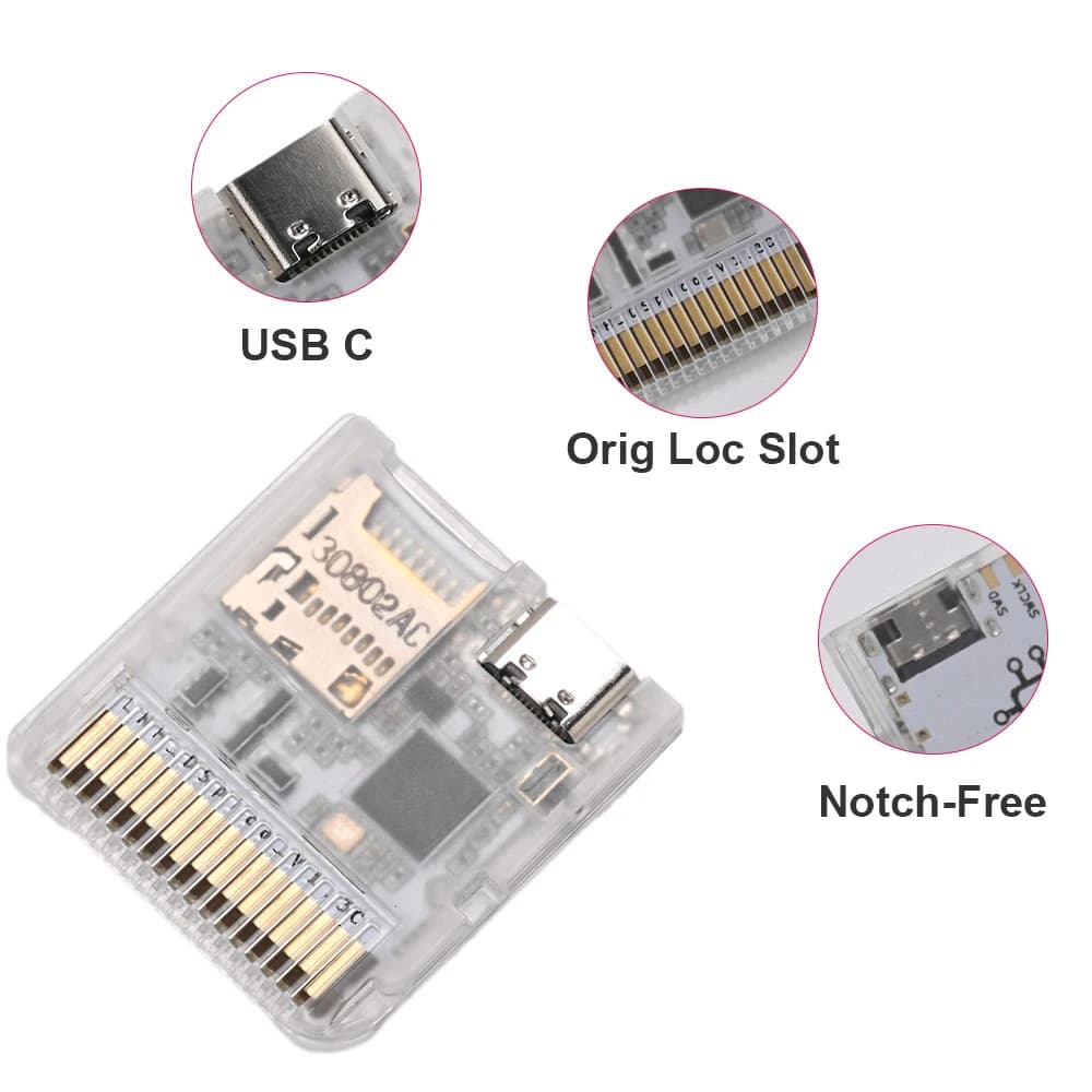 כרטיס משחק Chiscart DSpico USB C עבור קונסולות NDS NDSL DSi 3DS - תמונה 2