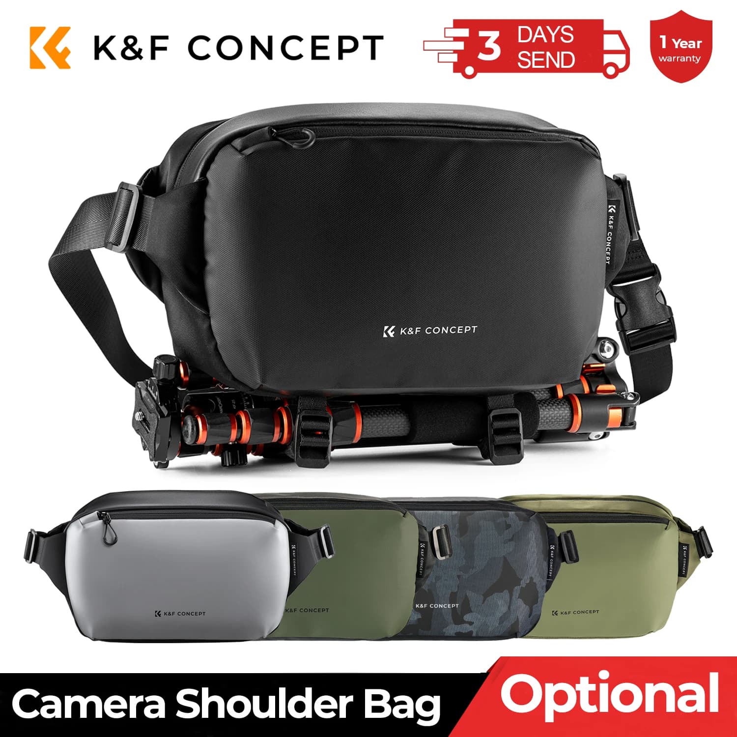 תיק כתף למצלמה K&F CONCEPT 10L