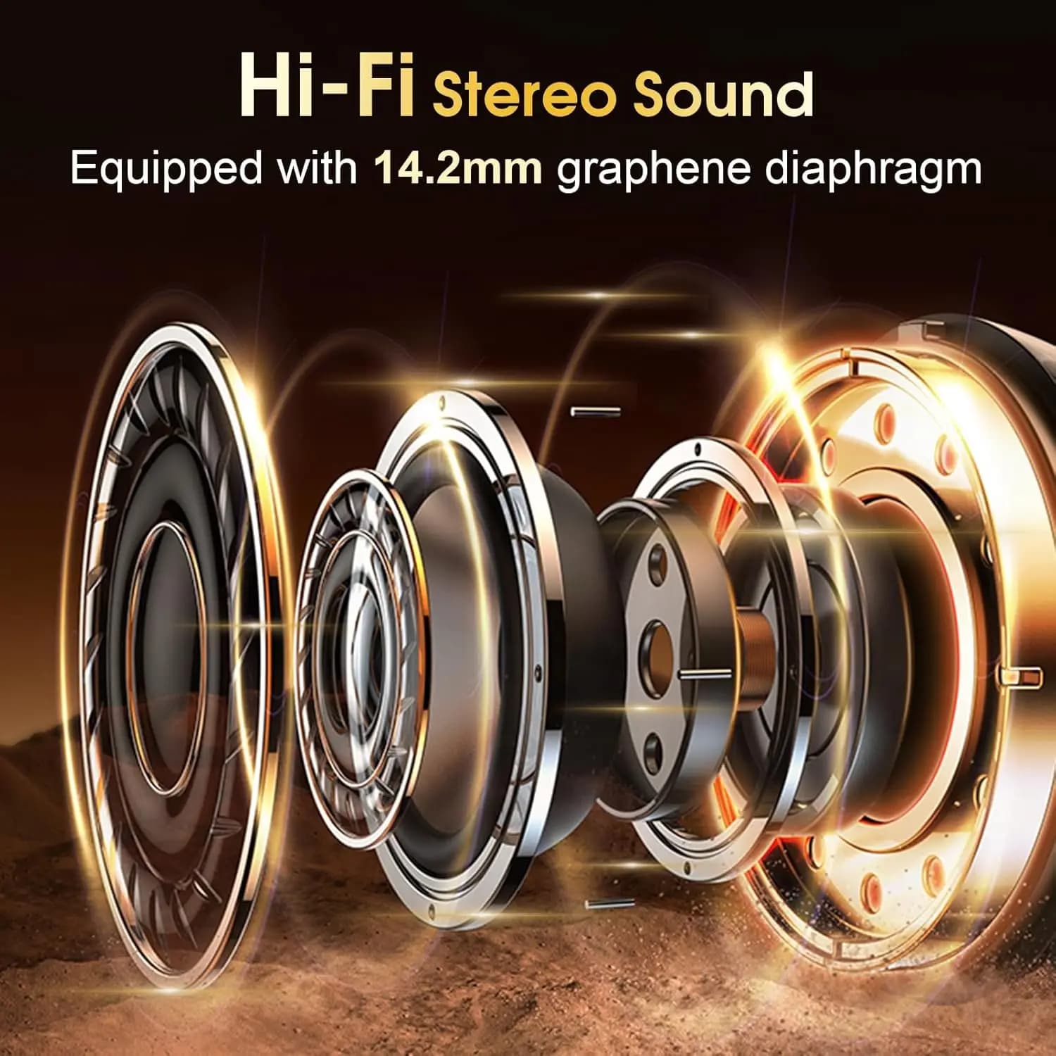 אוזניות אלחוטיות GDLYL HD65 TWS Bluetooth V5.4 עם תצוגה דיגיטלית LED, הפחתת רעשים ועמידות למים - תמונה 2