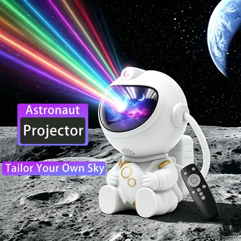🌌 מקרן גלקסיה אסטרונאוט לחדר — שמי כוכבים על התקרה