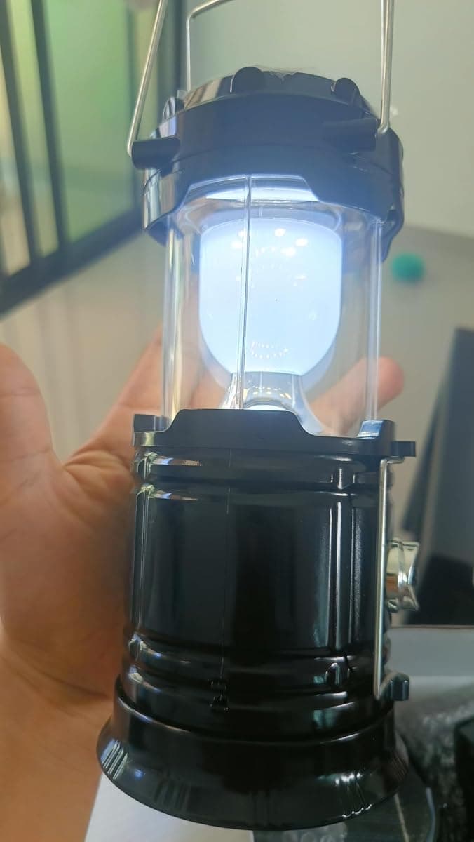 🏕️ סט 4 פנסי קמפינג מתקפלים — סולארי + USB, אור 360° לאוהל, לסוכה ולהפסקות חשמל - תמונה 2