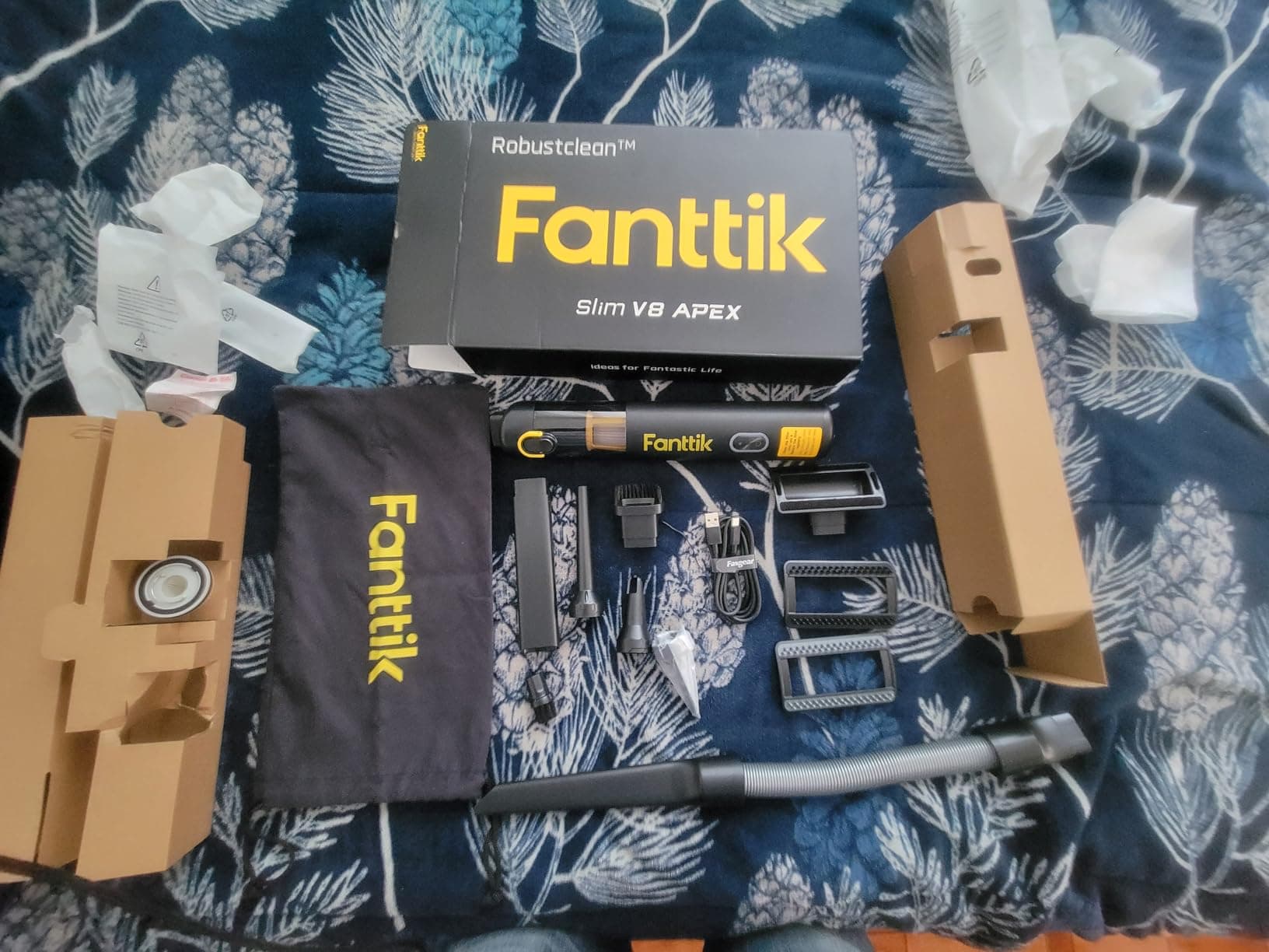 שואב אבק נייד 4 ב-1 Fanttik Slim V8 APEX — לרכב, למחשב ולבית - תמונה 5