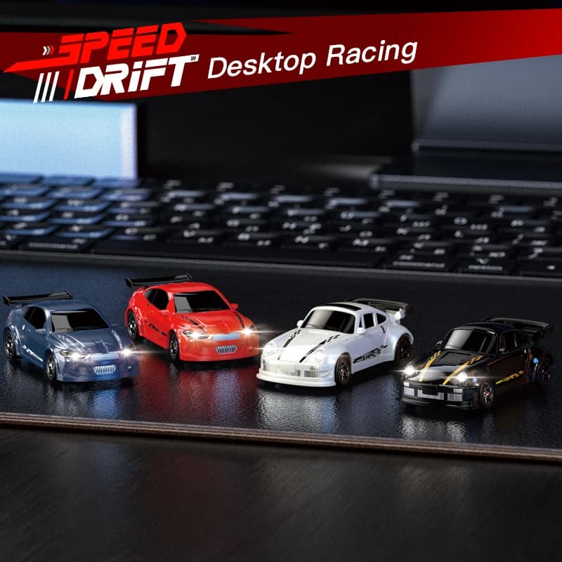 2026 חדש Kf20 1:64 Drift Rc Car מכונית מירוץ עם שלט רחוק על ארבעה גלגלים בפרופורציות מלאות צעצוע תחרותי לשולחן עבודה מתנות אידיאליות לבנים.