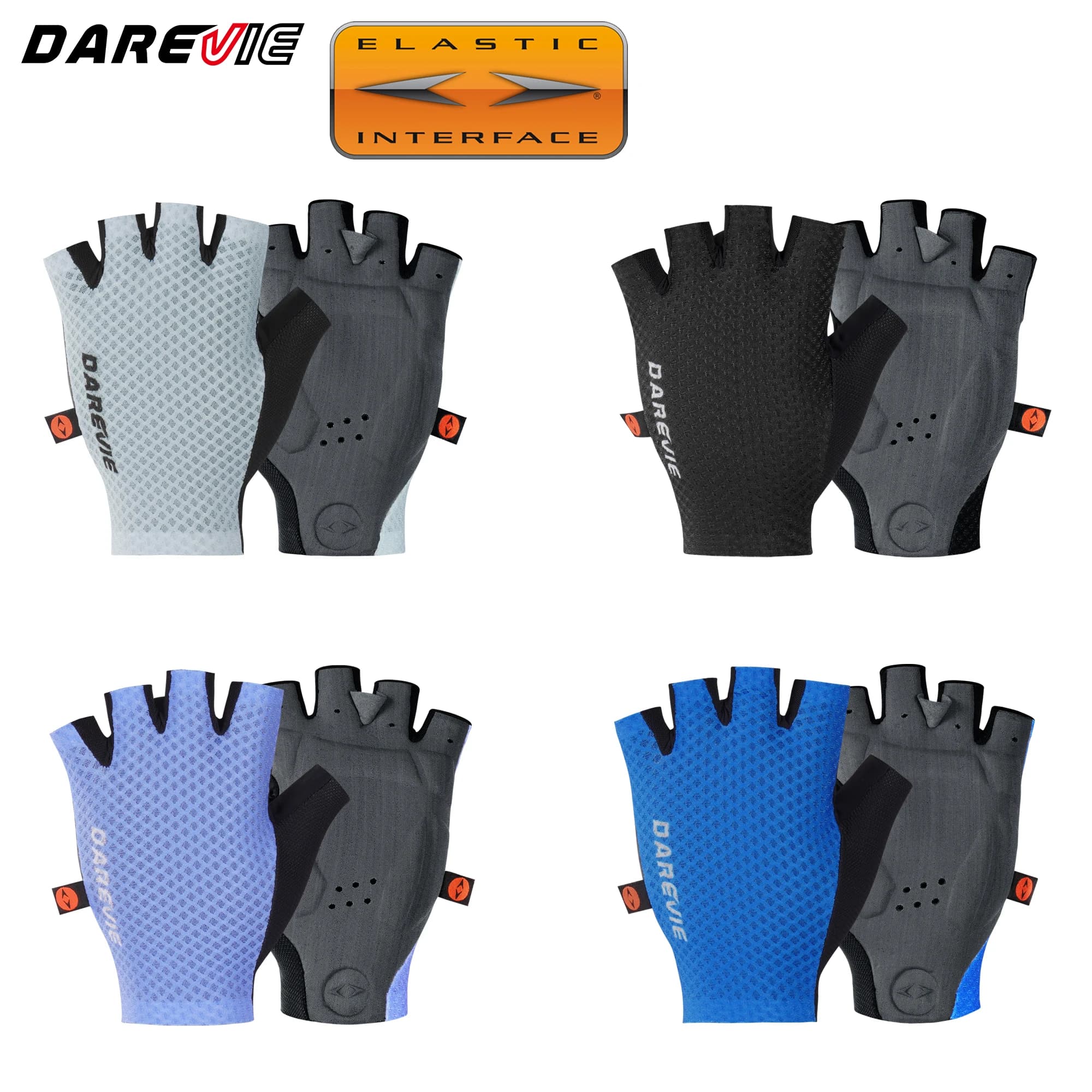 כפפות רכיבה לגברים של DAREVIE איטליה ELASTIC INTERFACE TEAM PALM 80 KG/m³ כפפות רכיבה על אופניים כפפות ספורט נגד החלקה עמידות בפני זעזועים
