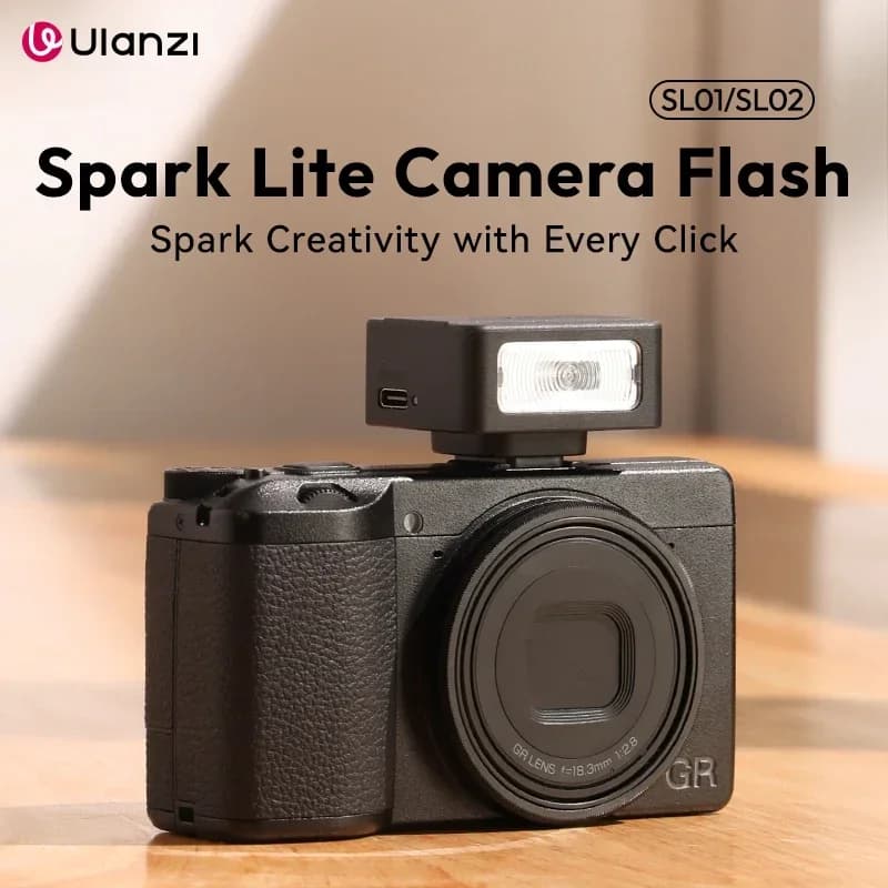 פלאש מיני Ulanzi SL01 SL02 SL03 SpeedLite GN8 6500K למצלמות קנון, סוני, ניקון, DSLR, וולוג, צילום חיצוני בשידור חי