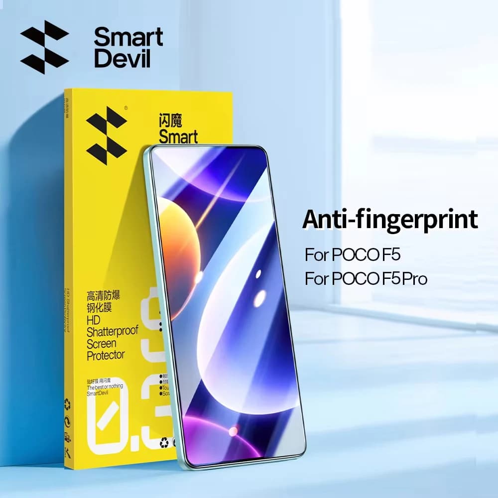 מגן מסך SmartDevil 2 יחידות עבור Xiaomi POCO F8 Ultra F7 X7 Pro F6 F5 Pro זכוכית מחוסמת עבור POCO M4 Pro 5G HD Anti Blue Ray