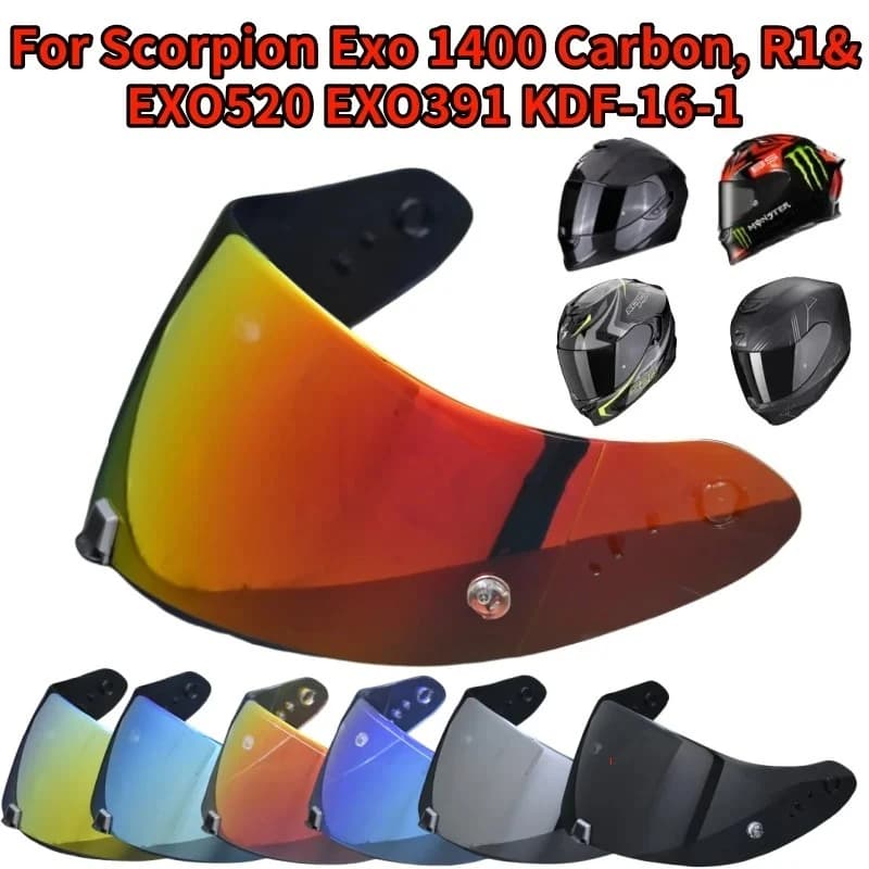 מסננת לקסדת אופנוע Scorpion Exo 1400 Carbon, R1 & EXO 520 391 עם עדשת הגנה מפני קרני השמש