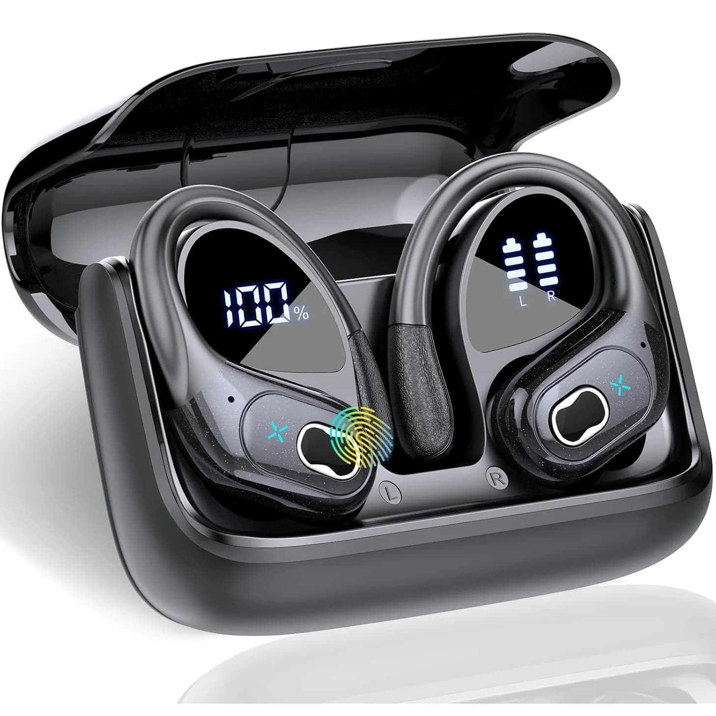 אוזניות אלחוטיות GDLYL HD65 TWS Bluetooth V5.4 עם תצוגה דיגיטלית LED, הפחתת רעשים ועמידות למים